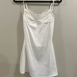 Edikted white lace mini dress